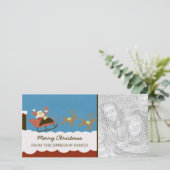 サンタとトナカイのクリスマスフォトカード シーズンカード (スタンド正面)