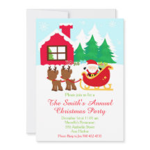 サンタとトナカイのクリスマスホリデーパーティ