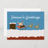 サンタとトナカイのクリスマスポストカード シーズンポストカード (正面/裏面)