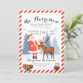 サンタとトナカイのクリスマス招待 招待状 (スタンド正面)