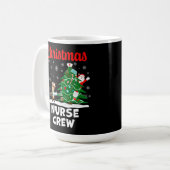 サンタとトナカイのクリスマス看護師チーム コーヒーマグカップ (正面左)
