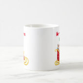 サンタとトナカイのクリスマス・ソリ 名入れ コーヒーマグカップ (中央)