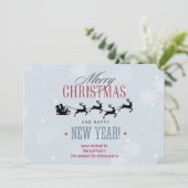 サンタとトナカイのシルエットクリスマスパーティ 招待状 (スタンド正面)