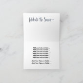 サンタとトナカイのステージクリスマスカード サンキューカード (内部)