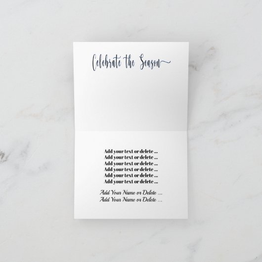 サンタとトナカイのステージクリスマスカード サンキューカード (内部)