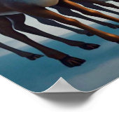 サンタとトナカイのポスター ポスター (角)