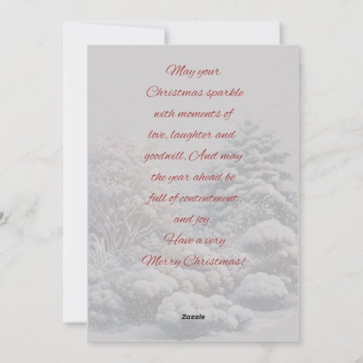 サンタとトナカイのメリークリスマスカード シーズンカード (裏面)