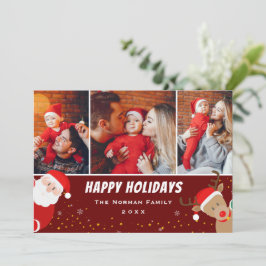 サンタとトナカイのメリークリスマス3写真 シーズンカード