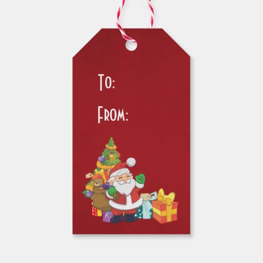 サンタとトナカイのメリークリスマス ギフトタグ (裏面)