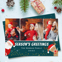 サンタとトナカイの季節の挨拶3写真