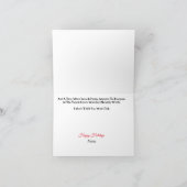 サンタとトナカイの楽しいテニス クリスマスカード カード (内部)