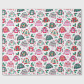 サンタとトナカイの醜いクリスマスセーター ラッピングペーパー (フラット)