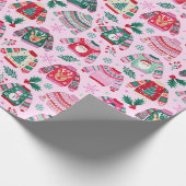 サンタとトナカイの醜いクリスマスセーター ラッピングペーパー (角)