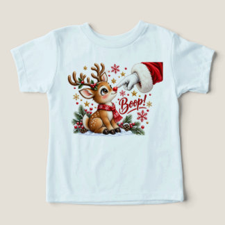 サンタとトナカイの鼻をぽん!かわいいクリスマスデザイン