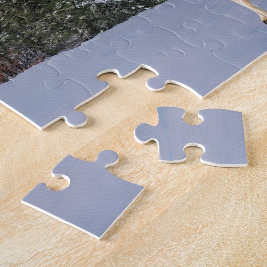 サンタとトナカイパーソナライズされた ジグソーパズル (側面)