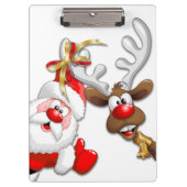 サンタとトナカイメリーのクリスマスハッピーアニメ クリップボード (正面)