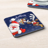 サンタとトナカイメリーのクリスマスハッピーアニメ コースター (左側)