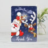 サンタとトナカイメリーのクリスマスハッピーアニメ サンキューカード (スタンド正面)