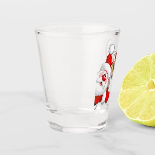 サンタとトナカイメリーのクリスマスハッピーアニメ ショットグラス (左)