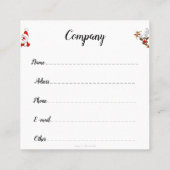 サンタとトナカイメリーのクリスマスハッピーアニメ スクエア名刺 (裏面)