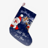 サンタとトナカイメリーのクリスマスハッピーアニメ スモールクリスマスストッキング (正面 (吊り時))