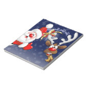 サンタとトナカイメリーのクリスマスハッピーアニメ ノートパッド (回転)