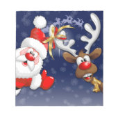 サンタとトナカイメリーのクリスマスハッピーアニメ ノートパッド (正面)