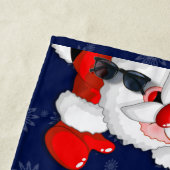 サンタとトナカイメリーのクリスマスハッピーアニメ ビーチタオル (インサイチュ)