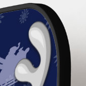 サンタとトナカイメリーのクリスマスハッピーアニメ ピックルボールラケット (左詳細)