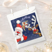 サンタとトナカイメリーのクリスマスハッピーアニメ フェイバーバッグ (クリップ留めされた状態)