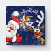 サンタとトナカイメリーのクリスマスハッピーアニメ フォトプラーク (正面)