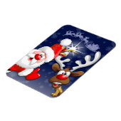 サンタとトナカイメリーのクリスマスハッピーアニメ マグネット (左側)