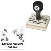 サンタとトナカイメリーのクリスマスハッピーアニメ ラバースタンプ