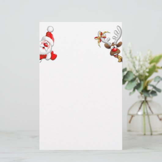 サンタとトナカイメリーのクリスマスハッピーアニメ 便箋 (スタンド正面)