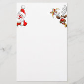 サンタとトナカイメリーのクリスマスハッピーアニメ 便箋 (正面)