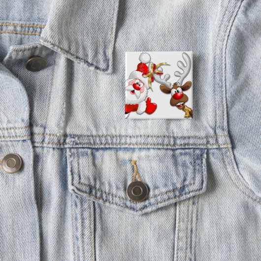 サンタとトナカイメリーのクリスマスハッピーアニメ 缶バッジ (インサイチュ)