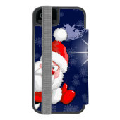 サンタとトナカイメリーのクリスマスハッピーアニメ INCIPIO iPhoneウォレットケース (フォリオ裏面)