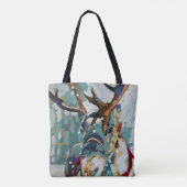 サンタとトナカイ両面頑丈なキャンバストート トートバッグ (裏面)