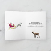 サンタとトナカイ姉妹のクリスマスカード シーズンカード (内部)