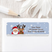 サンタとトナカイ差出人住所ラベル ラベル (インサイチュ)