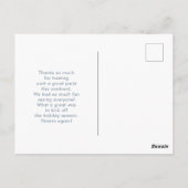 サンタとトナカイ飛んでいるアのクリスマス感謝してい ポストカード (裏面)