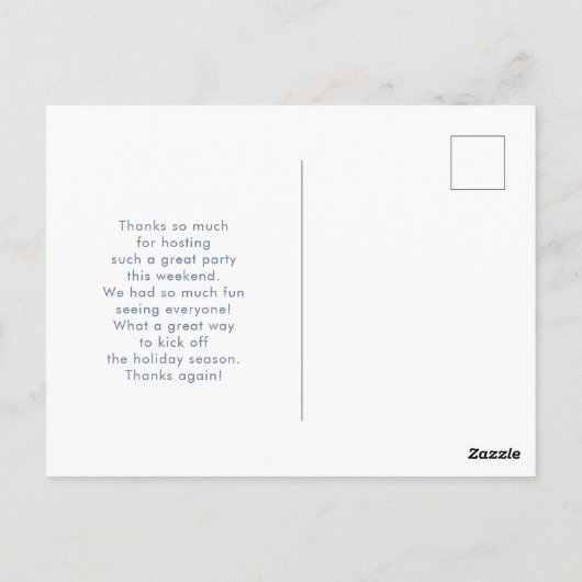 サンタとトナカイ飛んでいるアのクリスマス感謝してい ポストカード (裏面)