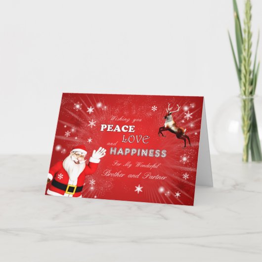 サンタとトナカイ シーズンカード (正面)