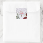 サンタとトナカイ スクエアシール (バッグ)