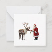 サンタとトナカイ ノートカード (正面)