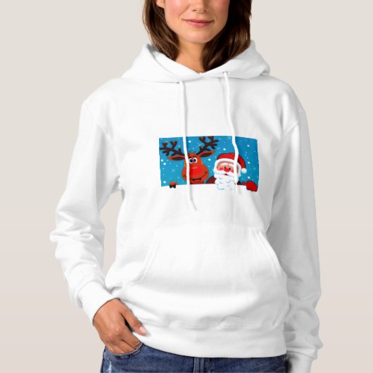 サンタとトナカイ パーカ (正面)