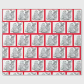 サンタとトナカイ ラッピングペーパー (フラット)