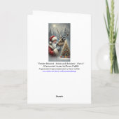 サンタとトナカイ、雪の森、クリスマスツリー５ シーズンカード (裏面)