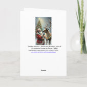 サンタとトナカイ、雪の森、クリスマスツリー８ シーズンカード (裏面)