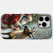 サンタとトナカイ、雪の森、クリスマスツリー8 Case-Mate iPhoneケース (裏面 (横))